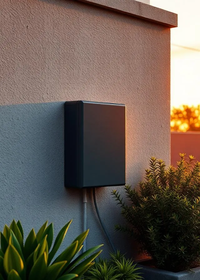 Kućna baterija i inverter na fasadi kuće